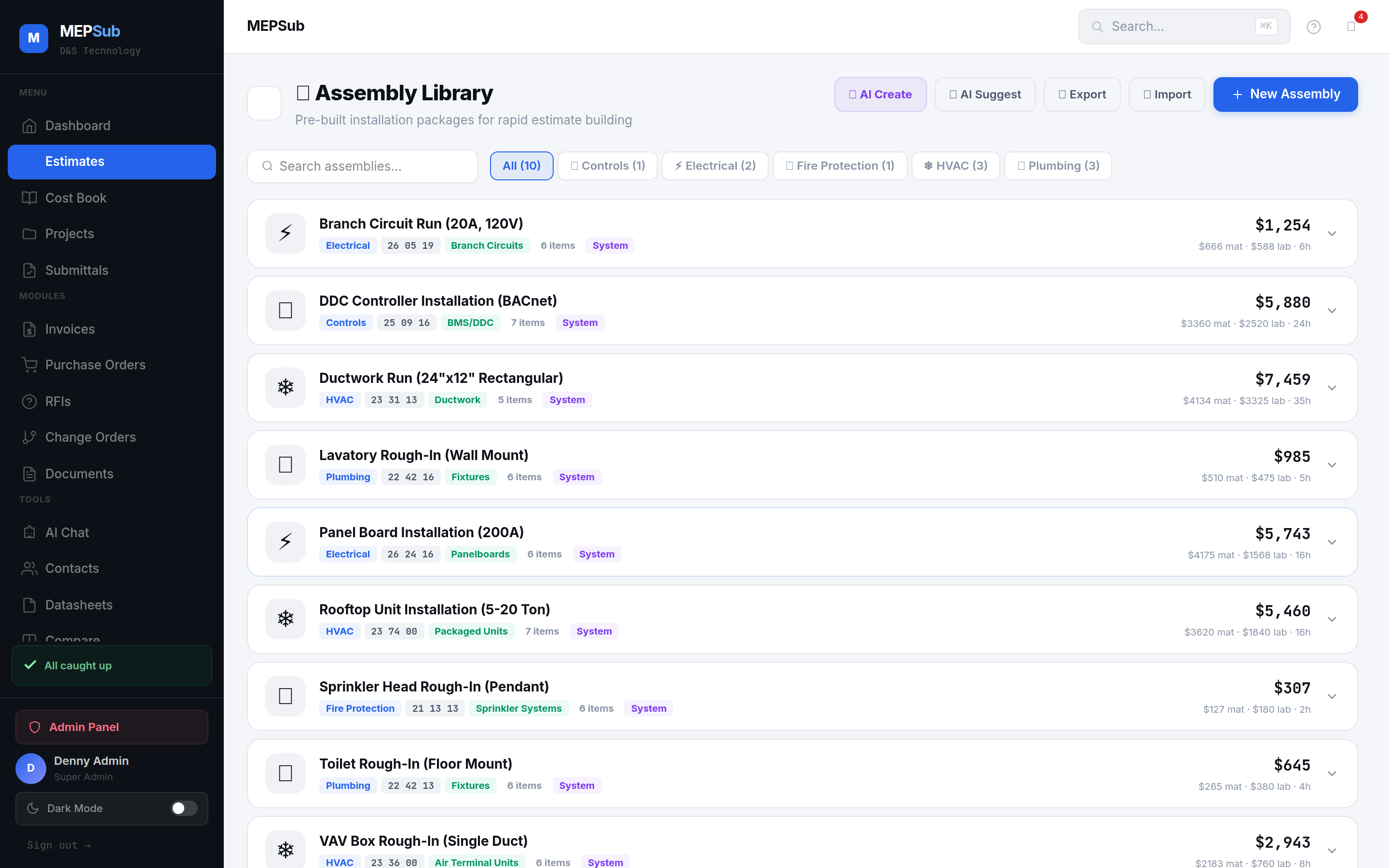 Pre-Built MEP Assemblies.<br><span class=