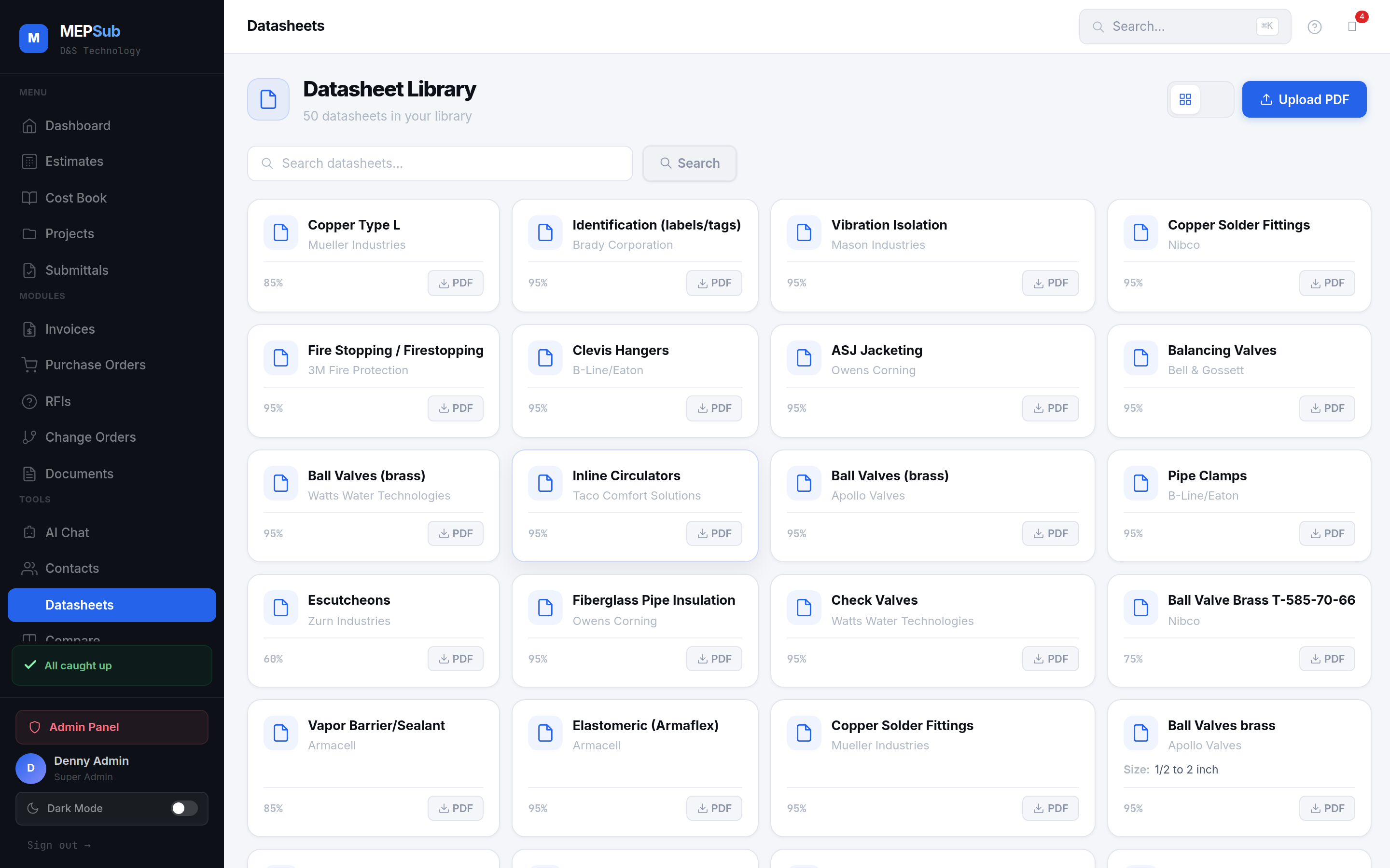 AI-powered datasheet library with search and verification