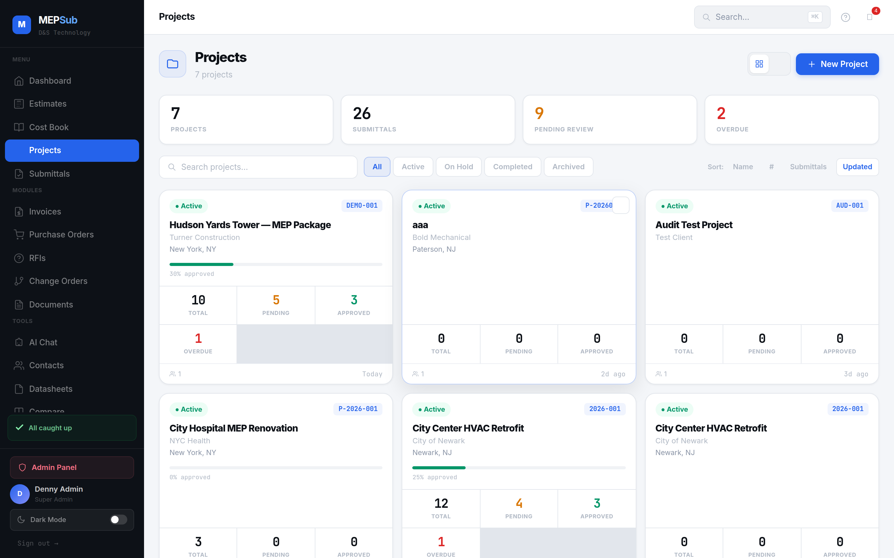 Project-level document tracking